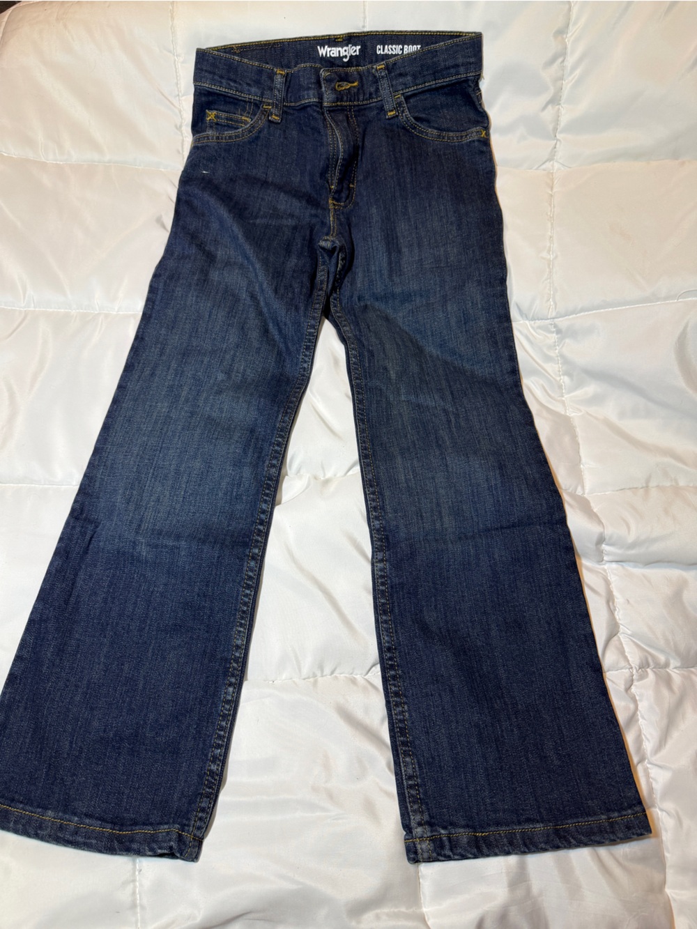 Kids Wrangler Dark Blue Wide Leg Jeans